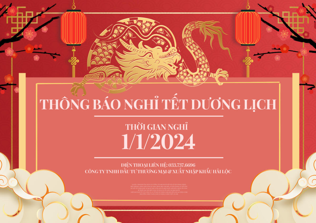 Thông báo nghỉ Tết Dương Lịch 2024